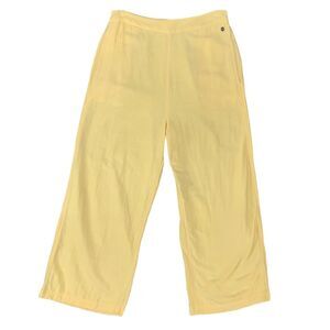 Roxy Runaround Beach Pants Womens L Large Pull On Wide Leg Linen Blend *READ